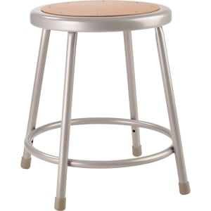 National Public Seating Hardboard Task Stool 18inH Gray SeatGray Frame PopularChairscom   