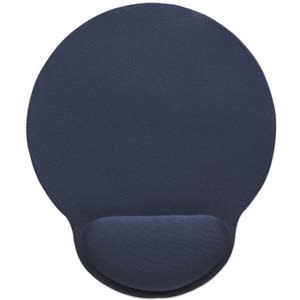 Manhattan Round Mouse Pad With Wrist Rest, 8inH x 9-1/2inW x 3/16inD, Blue