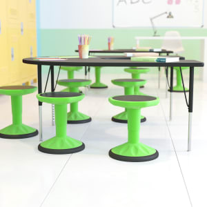 Flash Furniture Carter Adjustable Height Kids Flexible Active Stool Green PopularChairscom   