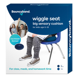 Bouncyband Big Wiggle Seat Sensory Cushion, 13in, Blue