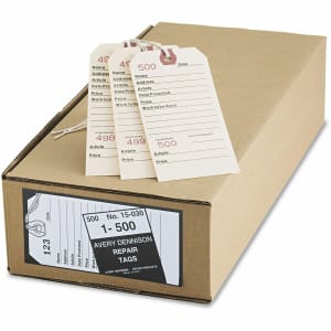 Avery Repair Tags, 2.63in x 5.25in, Box Of 500