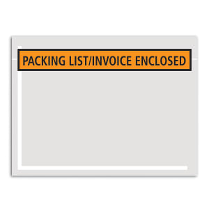 South Coast Paper"Packing List/Invoice Enclosed" Envelopes, Panel Face, 4 1/2in x 5 1/2in, Orange, Pack Of 1,000