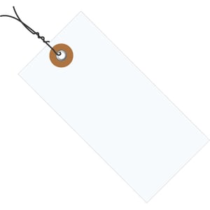 Tyvek Prewired Shipping Tags, #5, 4 3/4in x 2 3/8in, White, Box Of 1,000