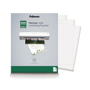 Fellowes Thermal Laminating Pouches, Letter, 3 mil, 11 1/2in x 9in, Clear, Pack Of 200