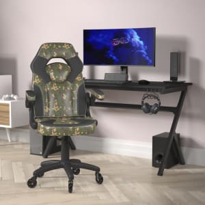 Flash Furniture X10 Racing Ergonomic Faux Leather Computer Gaming Chair Camouflage PopularChairscom   