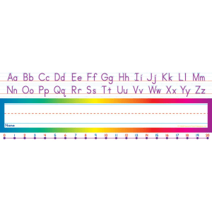 Scholastic Name Plates, ABC/123 Standard, 12in x 4in, Pack Of 36