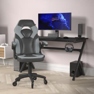 Flash Furniture X10 Racing Ergonomic Faux Leather Computer Gaming Chair Gray PopularChairscom   