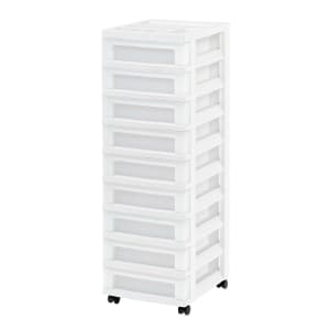Iris Mini Chest, 9 Drawers, 49 Qt, White
