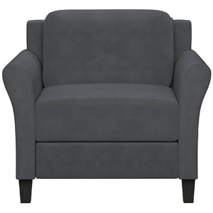 Lifestyle Solutions Hanson Microfiber Chair, Dark Gray