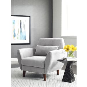 Serta Artesia Collection Arm Chair Smoke GrayChestnut PopularChairscom   