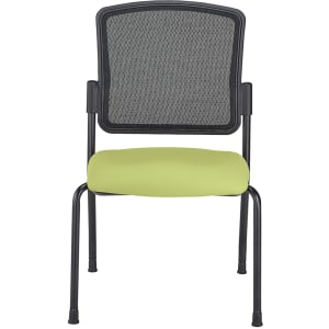 WorkPro Spectrum Series Mesh/Vinyl Stacking Guest Chair with Antimicrobial Protection, Armless, Lime, Set Of 2 Chairs, BIFMA Compliant
