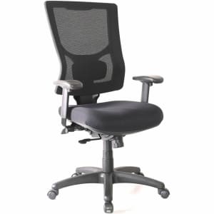 Lorell Conjure High-Back Office Chair - Fabric Seat Material - High Back - Black - Armrest - 1 Each