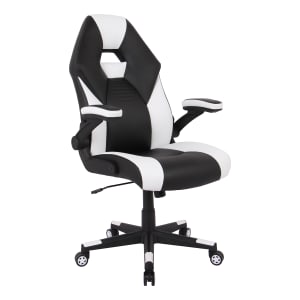 RS Gaming RGX Faux Leather High Back Gaming Office Chair BlackWhite BIFMA Compliant PopularChairscom   