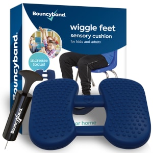 Bouncyband Wiggle Feet Sensory Cushion, 13-1/8in x 2-3/4in, Blue