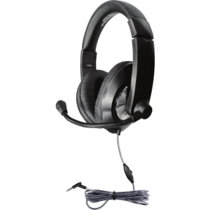 Hamilton Buhl Smart-Trek Headset - Stereo - Mini-phone (3.5mm) - Wired - 32 Ohm - 50 Hz to 20 kHz - Ove - ST2BK