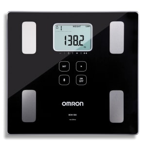 Omron BCM-500 Body Composition Bathroom Scale, 11in x 11.2in, Black