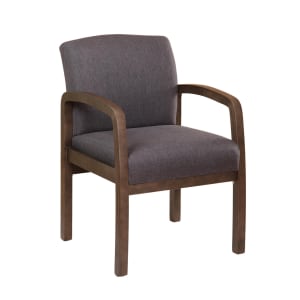 Boss Office Products NTR Guest Chair, Slate Gray/Brown/Gray