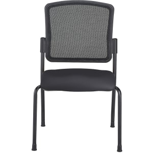 WorkPro Spectrum Series Mesh/Vinyl Stacking Guest Chair with Antimicrobial Protection, Armless, Black, Set Of 2 Chairs, BIFMA Compliant