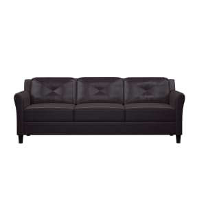 Lifestyle Solutions Hanson Faux Leather Sofa, Java
