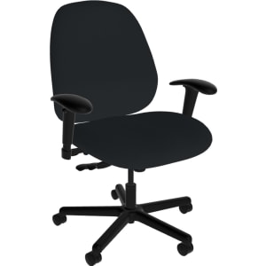 Sitmatic Boss Large-Scale Fabric High-Back Task Chair, Black