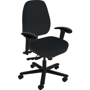 Sitmatic Beta Standard-Scale Ergonomic Fabric High-Back Chair, 46-1/2inH, Black