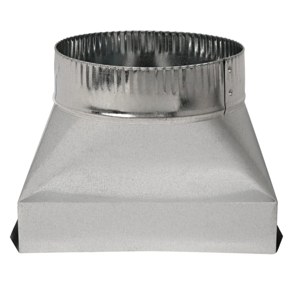 Deflecto 7in Galvanized Round Transition For Ranges, Silver, DGT37