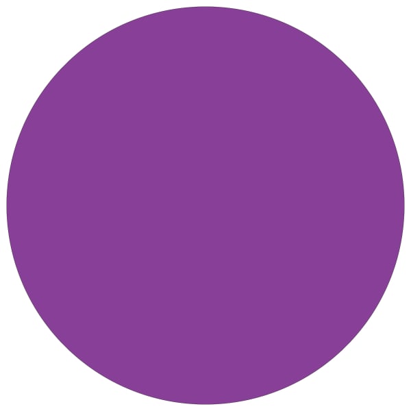 Tape Logic Inventory Circle Labels, DL611M, 1in, Purple, Pack Of 500