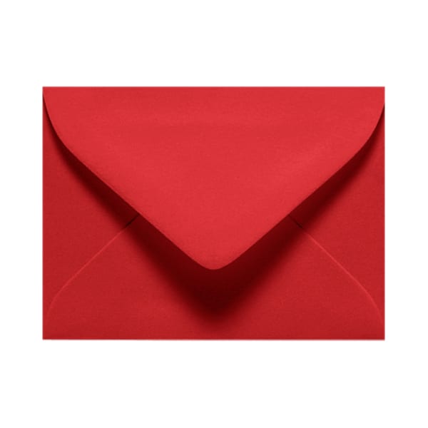 LUX Mini Envelopes, #17, Gummed Seal, Ruby Red, Pack Of 50