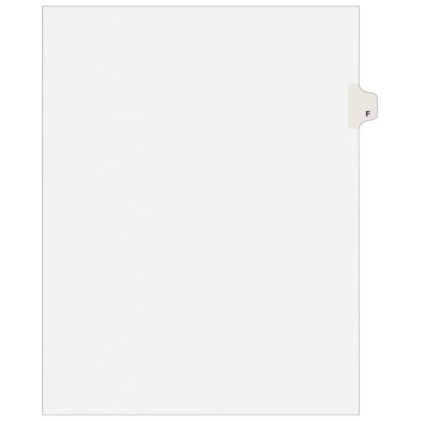 Avery 30% Recycled Side-Tab Legal Exhibit Dividers, Tab Title F, Pack Of 25