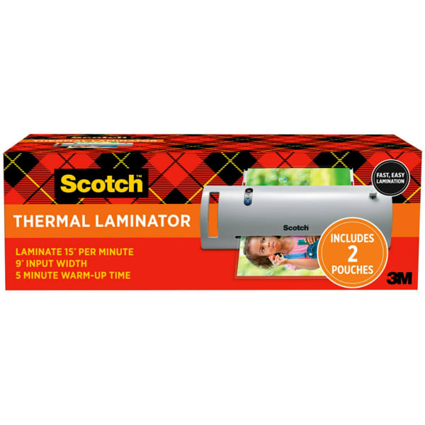 Scotch Thermal Laminating Combo Pack, 1 Thermal Laminator, 2 Laminating Sheets - TL902a