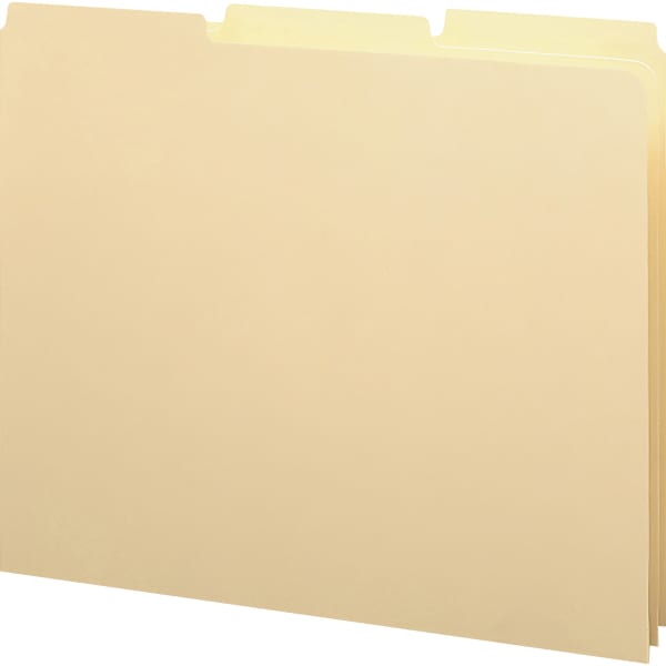 Smead 1/3-Cut Manila Self Tab File Guides, Letter Size, Manila, Box Of 100