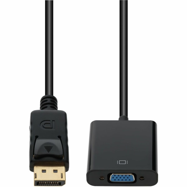 AddOn 8in DisplayPort to VGA Adapter Cable - DisplayPort cable - DisplayPort (M) to HD-15 (VGA) (F) - 7.9 in - black