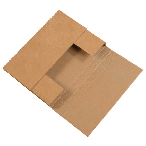Partners Brand Easy Fold Mailers, 7 1/2in x 5 1/2in x 2in, Kraft, Pack Of 50