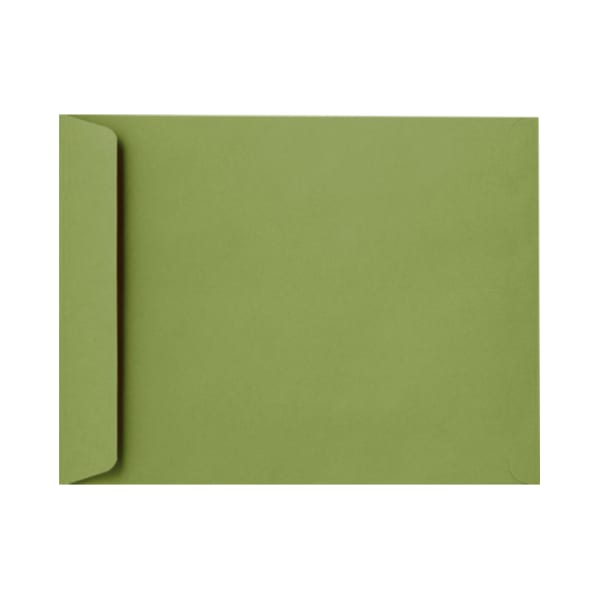 LUX Open-End 9in x 12in Envelopes, Peel & Press Closure, Avocado Green, Pack Of 250
