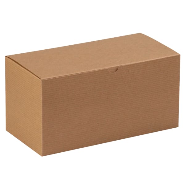 Office Depot Brand Gift Boxes, 12inL x 6inW x 6inH, 100% Recycled, Kraft, Case Of 50