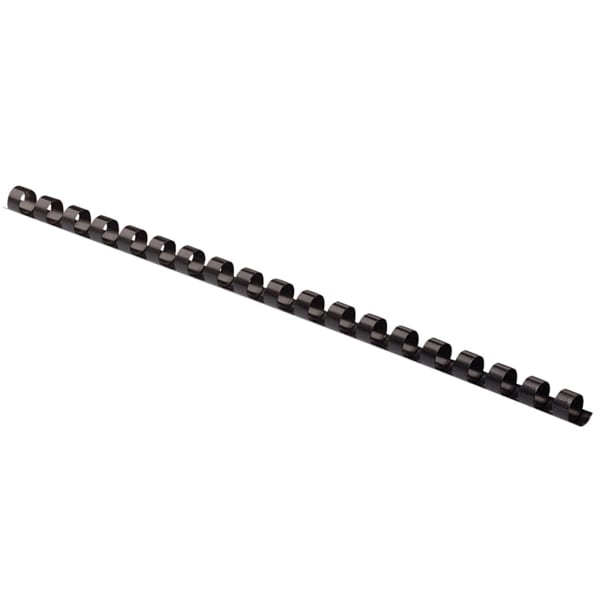 Fellowes Letter-Size Plastic Comb Bindings, 3/8in, 55-Sheet Capacity, Black, Box Of 100