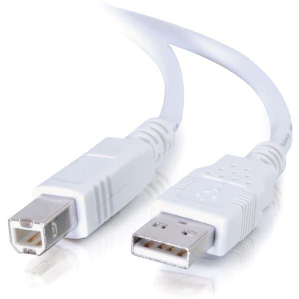 C2G 1m USB Cable - USB A to USB B Cable - Type A Male - Type B Male - 3ft - White
