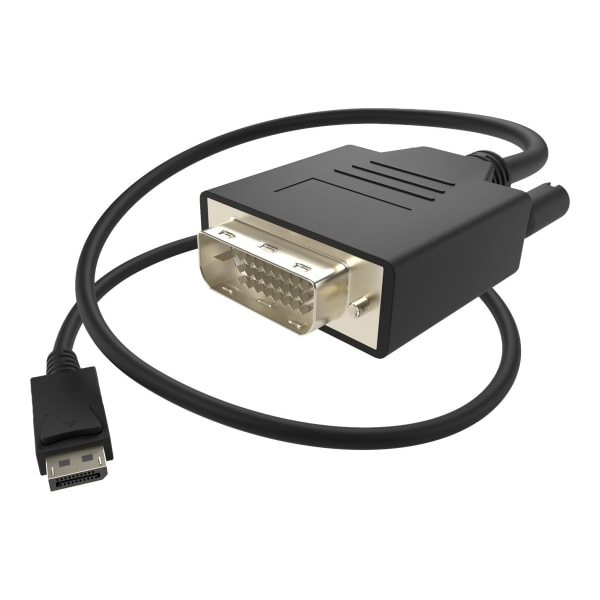 Unirise 6ft DVI-Digital Dual link to Displayport, Male - Male - 6 ft DisplayPort/DVI Video Cable for Video Device - First End: 1 x DVI-D (Dual-Link) Male Digital Video - Second End: 1 x DisplayPort Male Digital Audio/Video - Black