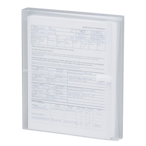 Smead Poly Envelopes, Letter Size, Side Opening, Clear, Pack Of 5