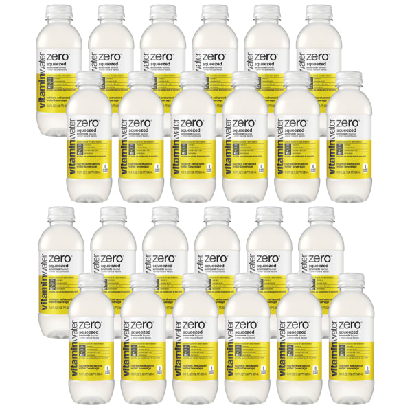 glaceau vitaminwaterzero Squeezed, 16.9 Oz, Pack Of 24