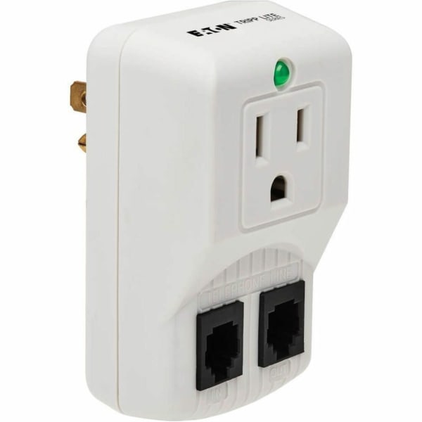 Eaton Tripp Lite Series Portable Surge Protector, Direct Plug-In, 1-Outlet 750 Joules, Tel/Modem Protection - TRAVELCUBE