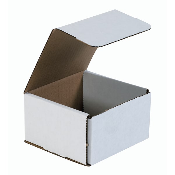 Partners Brand White Corrugated Mailers, 5in x 5in x 3in, Pack Of 50