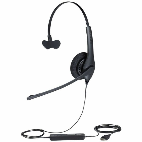 Jabra BIZ 1500 Headset - Mono - USB - Wired - 32 Ohm - 20 Hz to 6.80 kHz - Over-the-head - Monaural - 15530159