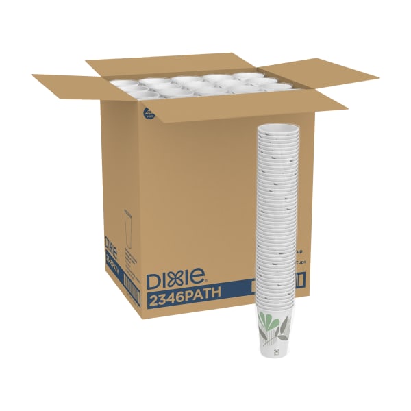 Dixie Pathways Paper Hot Cups, Leaves, 16 Oz, Carton Of 1,000