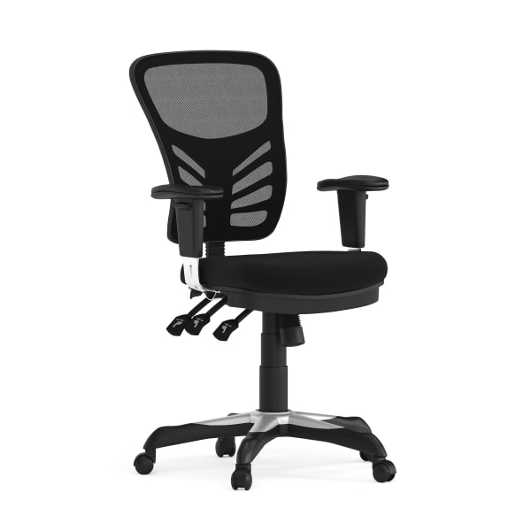 Flash Furniture Ergonomic Mesh Mid-Back Swivel Task Chair, Black