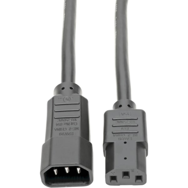 Eaton Tripp Lite Series Heavy-Duty PDU Power Cord, C13 to C14 - 15A, 250V, 14 AWG, 6 ft. (1.83 m), Black - Power cable - power IEC 60320 C13 to IEC 60320 C14 - AC 250 V - 6 ft - molded - black