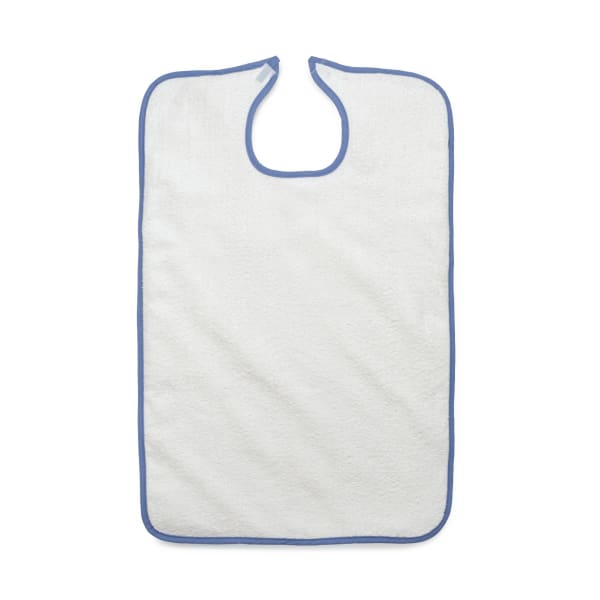 Medline Terry Cloth Clothing Protectors, 21in x 33in, White, Pack Of 12