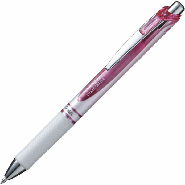Pentel EnerGel Pearl Retractable Liquid Gel Pen, Medium Point, 0.7 mm, Pearl Pink Barrel, Pink Ink