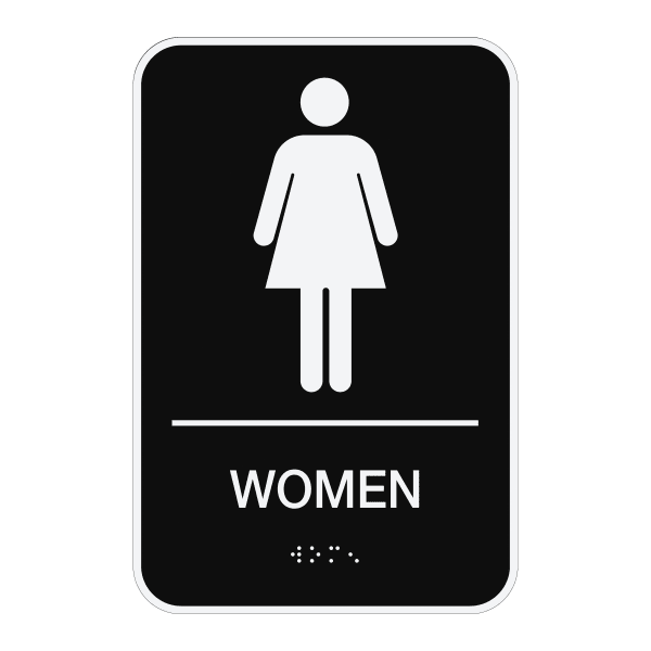 Cosco ADA Men/Women Combo Pack Restroom Signs, 6in x 9in, Pack Of 2