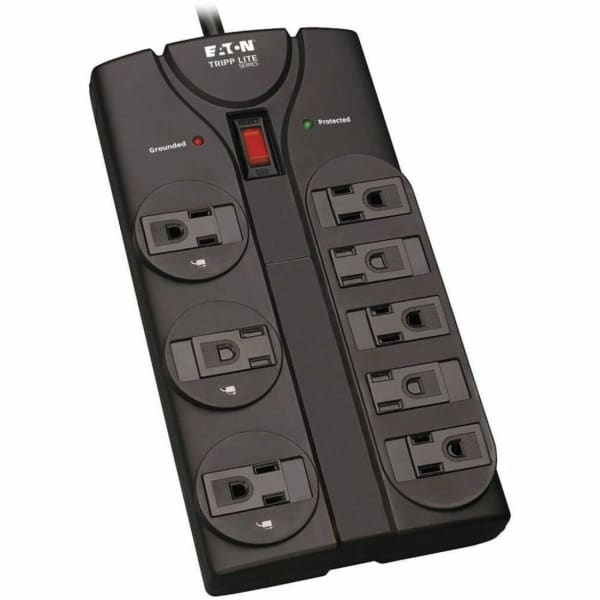 Eaton Tripp Lite Series Surge Protector Power Strip 8 Outlet 8 " Cord Black 1440 J - Surge protector - TLP808B